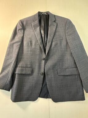 Tasso Elba Gray Windowpane Sport Coat